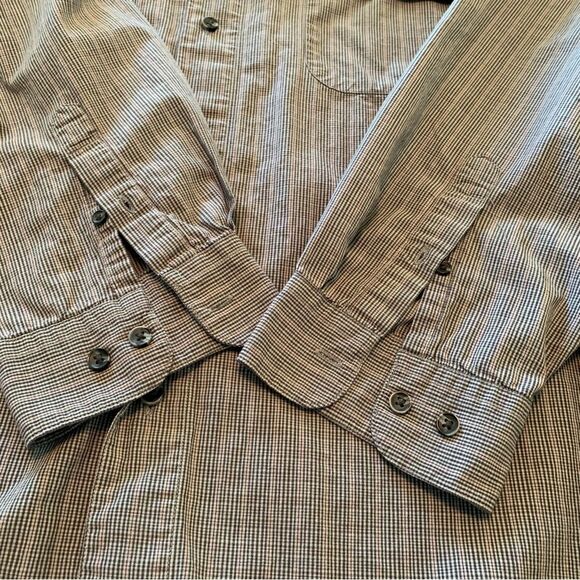 EDDIE BAUER 100% COTTON MENS XXL GRAY BUTTON UP DOUBLE CHEST POCKETS SHIRT. - Picture 6 of 12